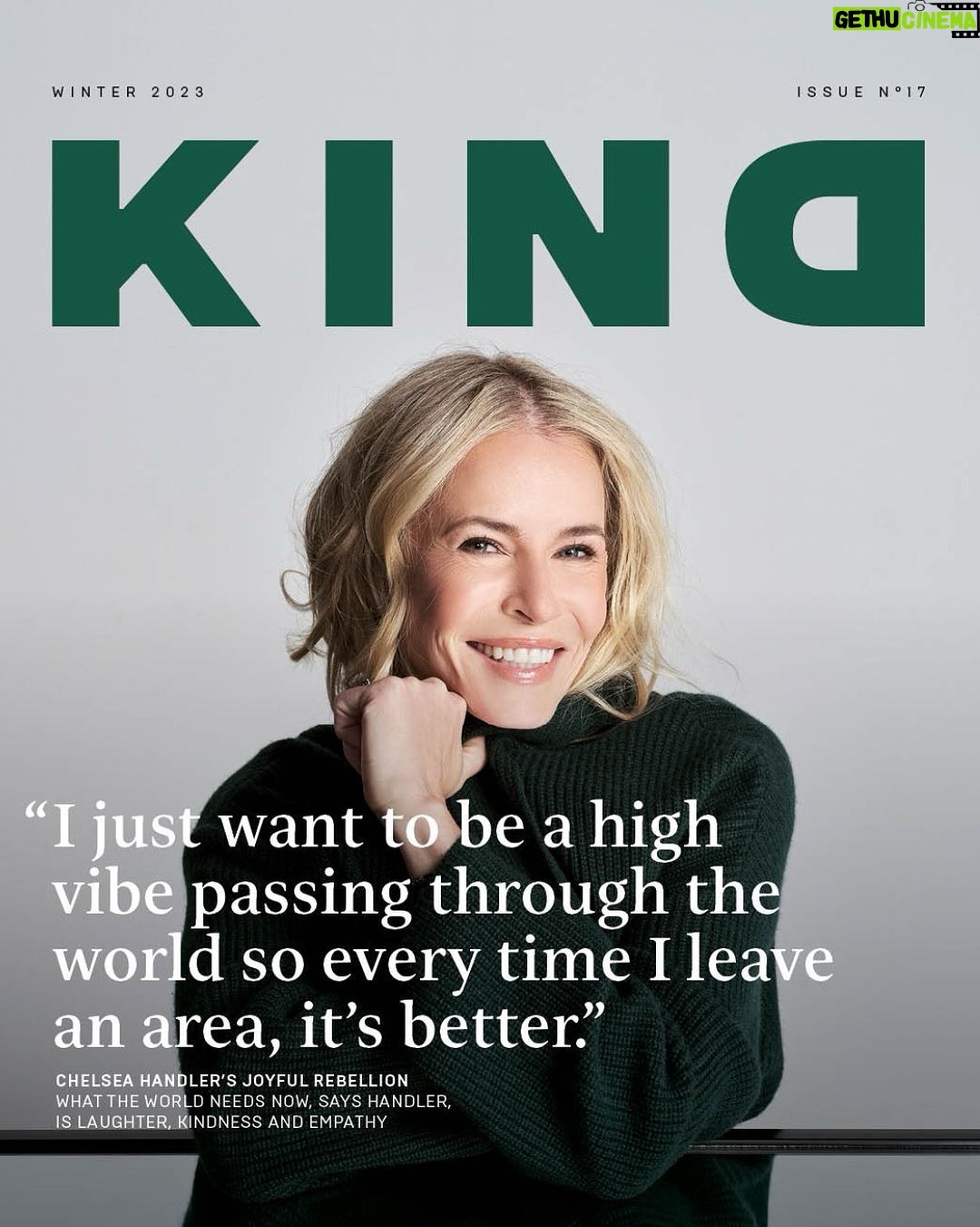 Chelsea Handler Instagram - ✨GIVEAWAY - NOW CLOSED✨ We are beyond excited to share with you the cover of our Winter 2023 Food & Drink issue, graced by the incomparable @chelseahandler! Delve into Chelsea's thoughts on laughter, her affinity for Canadian winters, and the commitment to leave every place better than she found it. Pick up your copy next week at your nearest retailer, and as a celebration of Chelsea’s Canadian tour dates, we have a pair of tickets to giveaway to one lucky Canadian follower to the Ottawa stop on the #LBBtour! Stay tuned for more contests for her stops in Calgary, Victoria, Winnipeg or Vancouver in the New Year. TO ENTER: 1. Follow @kind_magazine and @chelseahandler 2. Like and save this photo 3. Tag a friend in the comments who you would be bringing to see Chelsea *BONUS: Share this post to your story and tag @kind_magazine for 3 extra entries! Must be 19+ to enter. Not affiliated with Instagram or Facebook. Contest closes Thursday, December 7th at 12pm EST. Special thanks to Chelsea, her incredible team, and everyone else who contributed to this edition. 🤍 #KINDmagazine 📷 : @philipcheungphoto 💄 : @courthart1 💇♀ : @kyleeheathhair 👗 : @molly_levin