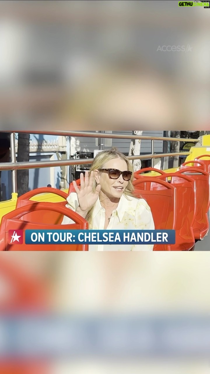 Chelsea Handler Instagram - It was @chelseahandler’s destiny to bring joy to people as a comedian, in fact it’s in her name! Chelsea exclusively caught up with Access Hollywood’s @iamscottevans while going on a @starlinetours Bus Tour! Los Angeles, California
