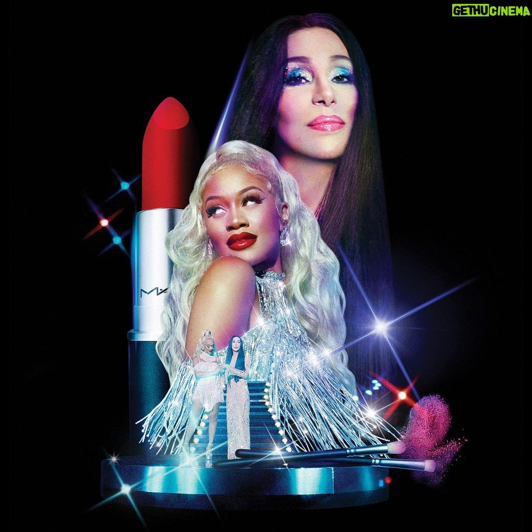Cher Instagram - SAWEETIE, ME & MAC 🥳💄💅💃💋 Join me & my dear @Saweetie as we challenge you to put @maccosmetics high performance products to the test. #MACChallengeAccepted #MacAmbassador