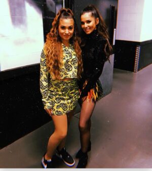 Cheryl Cole Instagram - WASABI.. 😜 @littlemix 
So lovely to see you gorgeous girl @mabel @hitsradiouk #I🧡Manchester