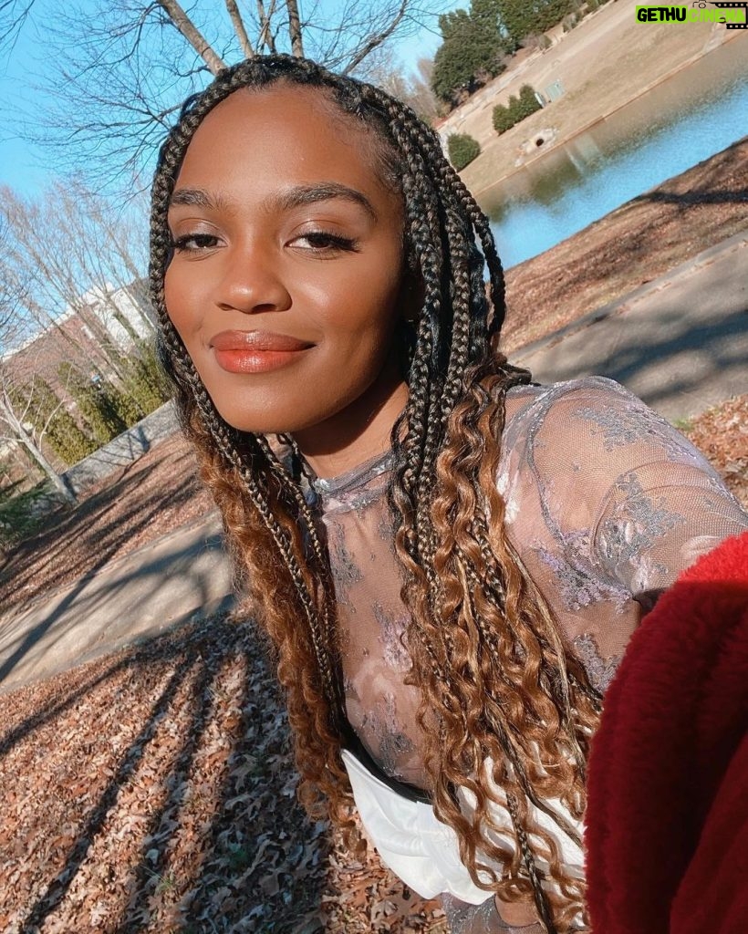 China Anne McClain Instagram - hello all, it’s been a while 🌸 i’m so excited for Christmas! :) Tyler Perry Studios