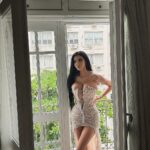 Chloe Khan Instagram - 🐩🤍 beautiful dress from @curio.couture Gift winner @mollyjade08 x Copacabana Palace, A Belmond Hotel