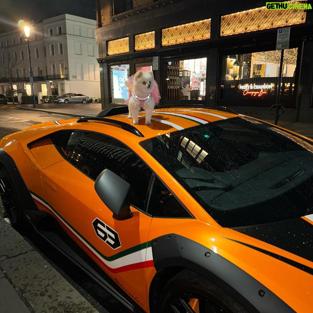 Chloe Khan Instagram - Late night walks 🧡 sorry if it’s your car 😜 Brompton road, Knightsbridge, London