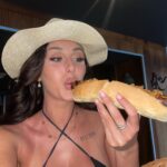 Chloe Veitch Instagram – What my night consisted of. Sausage. Sweat & sore feet