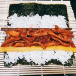 Cho Kyu-hyun Instagram - 김밥을 만들어 보았어요.. 안에 재료들이 자꾸 빠져나와서 승질나요.. #김밥만들규 #맛있규 #다이어트망해써 #불어묵김밥 #참치마요김밥