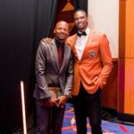 Chris Bosh Instagram - What a night. And the orange jacket fits just right. Honored to receive my @hoophall ring and jacket tonight beside some legends of the game. Big speech tomorrow. Can’t wait. #BoshHoF #21HoopClass Mohegan Sun
