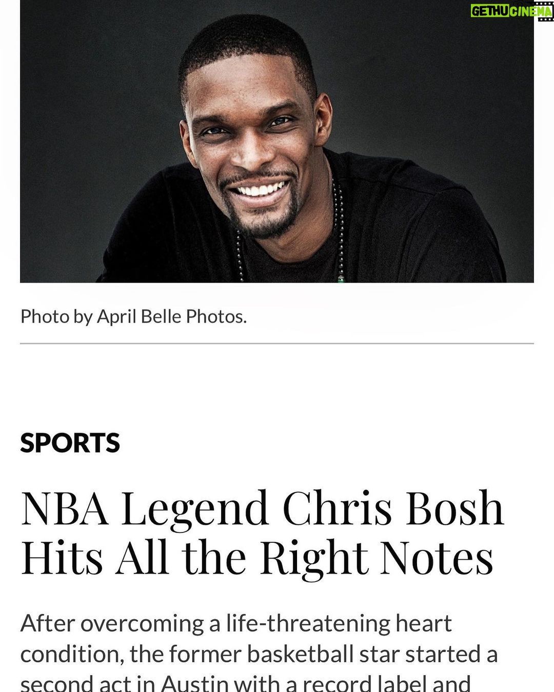 Chris Bosh - 8.2K Likes - Thank you to @austin_monthly and @davidjleffler for allowing me to share my latest passions and thoughts. I am deeply grateful for the support and for the heart you put into this incredible article. Honored to be a part of the community here in #Austin and to continue hitting the right notes with @daddyjackrecords 😏🎵💪🏿 Find the link in my bio to read now! #DaddyJackRecords #BoshBlues #Texas