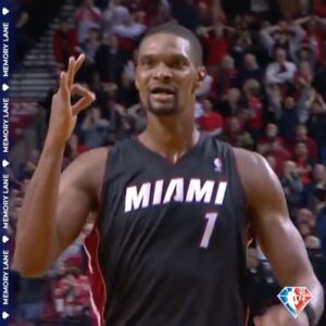 Chris Bosh Instagram - “8 years ago today, @chrisbosh scores 11 4th quarter points, including the game-winning three for the LeBron-less Heat. Bosh also outscored LaMarcus Aldridge 37 to 22.” via @ballislife