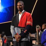 Chris Bosh Instagram - When it came time to pick my outfit for my Hall of Fame induction, I wanted to tell a story. I knew my good friend @greglauren would be able to help me create something unique. Here’s the story of the Jacket that we created for one of my biggest days. Link in bio to read about it #BoshHoF
