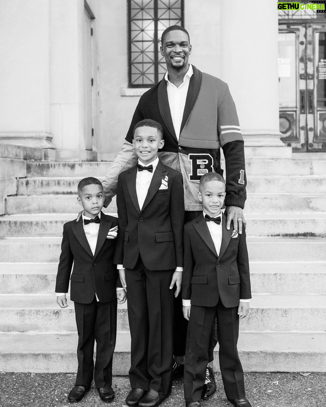 Chris Bosh Instagram - Jackson, Phoenix and Lennox. My boys!!!! It is an honor to have the opportunity to lead these young men. Show them how to ride bikes and play some ball from time to time. It is a pleasure for me to be their father and I love every minute of it! #NationalSonsDay #BoshHoF @smithhousephoto
