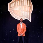 Chris Bosh Instagram - What a night. And the orange jacket fits just right. Honored to receive my @hoophall ring and jacket tonight beside some legends of the game. Big speech tomorrow. Can’t wait. #BoshHoF #21HoopClass Mohegan Sun