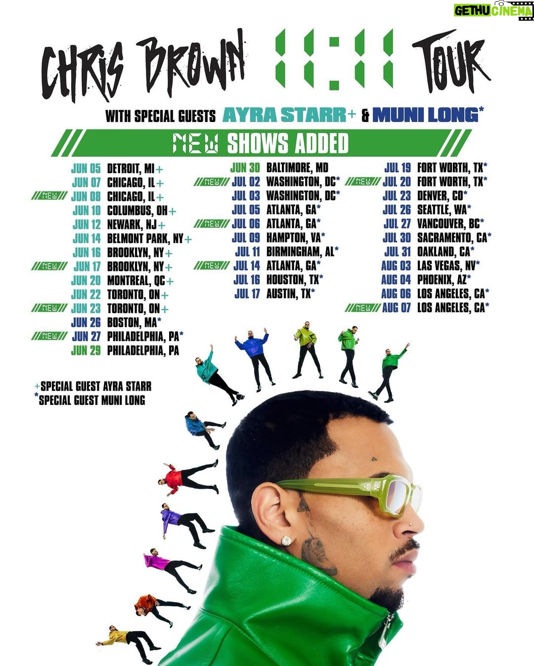 Chris Brown Instagram - Added shows. Announcement for the cities like FLORIDA and other places will be announced soon. ❤️