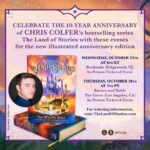 Chris Colfer Instagram - I’m heading to both coasts this October to celebrate the 10th Anniversary Edition of #TheLandofStories. Hope to see you there! 😎📚✨🏰🐸🧚‍♀️🧌🦄👸(Link in bio.)