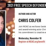 Chris Colfer Instagram - I’m incredibly honored to be receiving the Free Speech Defender Award from the National Coalition Against Censorship. Please join us today at 7PM EST to celebrate free speech, creative expression, and all the NCAC’s amazing work. 🎉🎉🎉🎉🎉