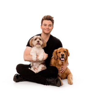 Chris Colfer Instagram - Me with the true stars of the family. Huge thanks to @charlienunnphotography for including me, Cooper, and Fitzgerald in their upcoming charity project! 🐶