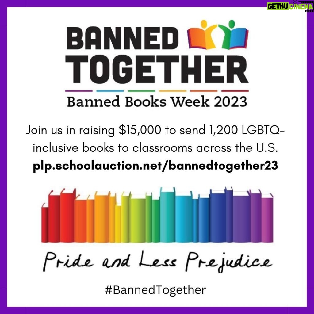 Chris Colfer Instagram - @PrideandLessPrejudice is an amazing non-profit organization that I’m honored to work with. Their #BannedTogether virtual auction is October 5th through October 8th, and you can bid on a signed copy of the 10th Anniversary Illustrated edition of The Land of Stories WITH a personalized video message from me. 😎📸 Check out their page for more details! #BannedBooksWeek