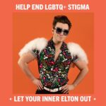 Chris Colfer Instagram - It’s always an amazing honor to support the incredible @ejaf. Please join me by showing your #InnerElton today! And #HappyPride! 🌈