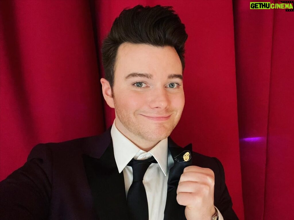 Chris Colfer Instagram - I had a WONDERFUL time at the @ejaf Oscar party last night! It was my twelfth year being part of the foundation. I am very hoarse after screaming for @michelleyeoh_official, @jamieleecurtis, @kehuyquan, @harryshumjr, and all my friends who worked on @everythingeverywheremovie. 👀