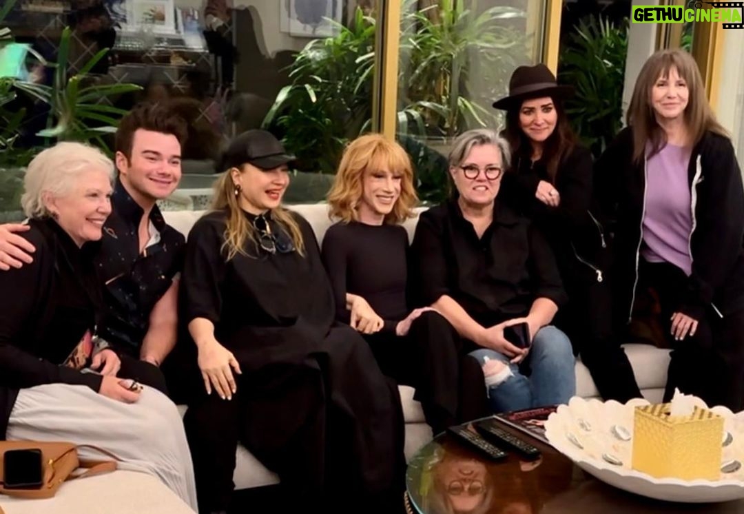 Chris Colfer Instagram - I’m late posting this BUT I am so beyond proud of my friend @KathyGriffin. She has been through hell and back and can still make an enormous theater scream with laughter like no one else I’ve ever seen. I love you KG! ❤️ (PS - I did not photoshop myself into the second picture.) The Mirage Hotel and Casino