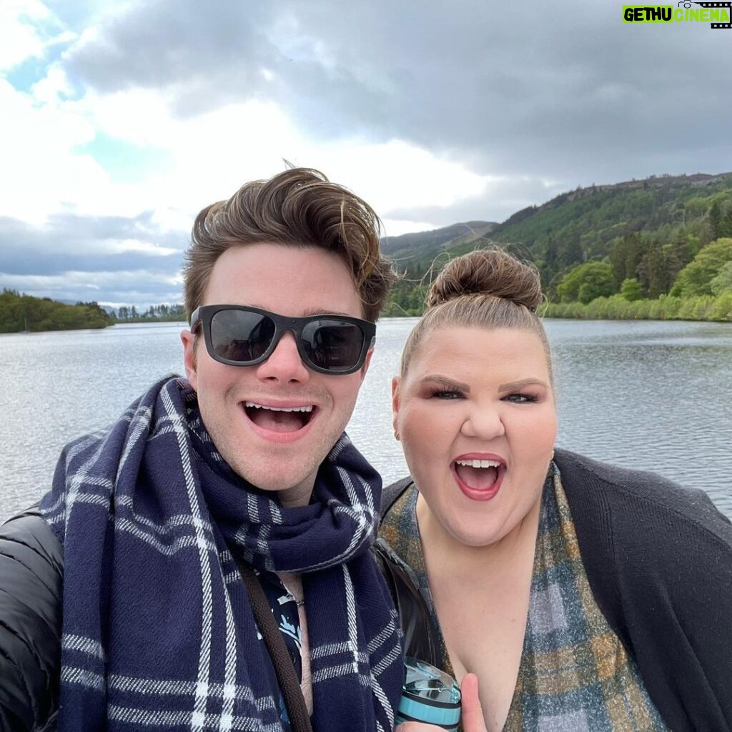 Chris Colfer Instagram - Happy Birthday to the woman most likely to post my bail in the future. Love you @axemefink! 🥳 Loch Ness, Highlands, Scotland!!