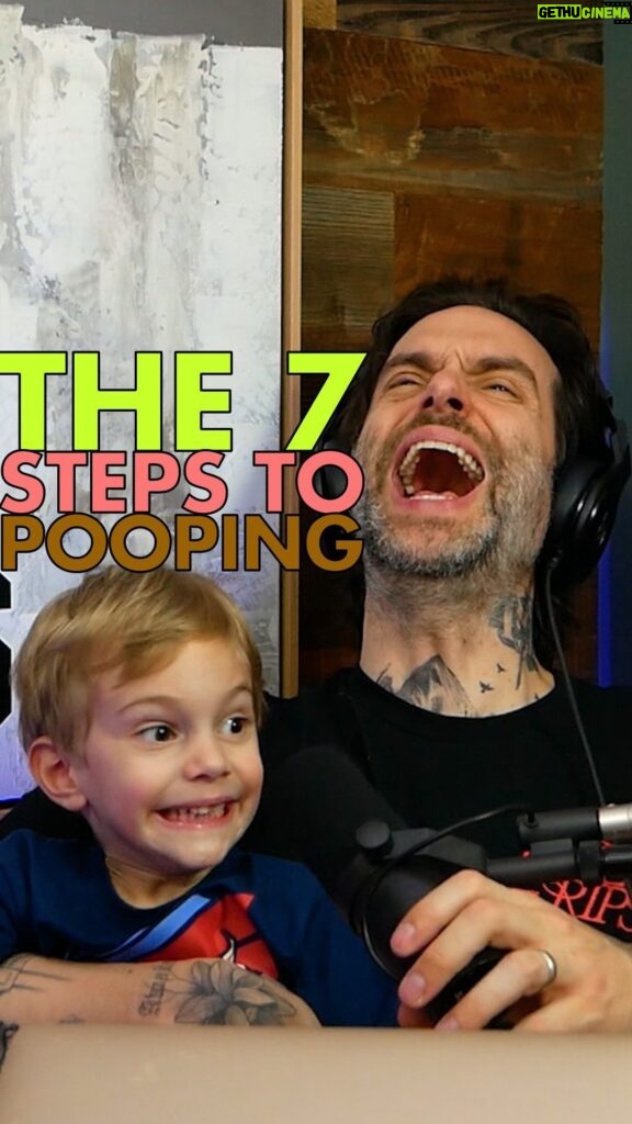 Chris D'Elia Instagram - The 7 steps of pooping as explained by my son. This was a 🔥 Patreon episode lol.
