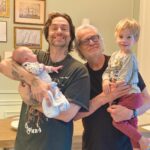 Chris D'Elia Instagram - We love each other so much it’s incredible. My dad is the greatest. He’s my hero. Also, I can’t believe we were able to get a picture in between William sleeping and Calvin being a “Broccoli Monster” #fathersday