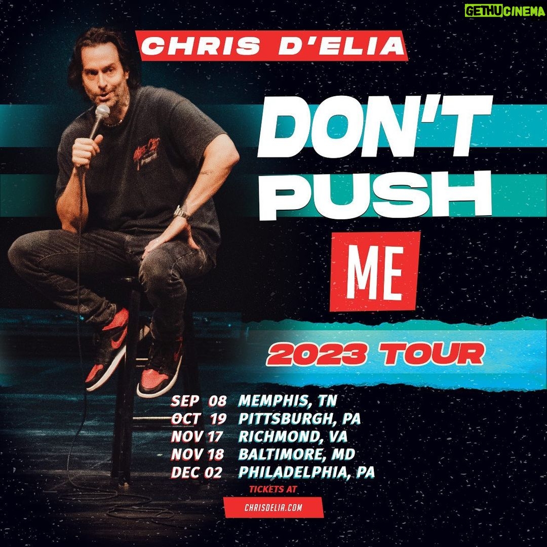 Chris D'Elia Instagram - All new dates are live NOW presale code - DONTPUSHME