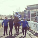 Chris Hughes Instagram – How good is she? What a queen #AnnieMc ☘️🤞🏻💙 love her 👏🏻 Newbury Racecourse