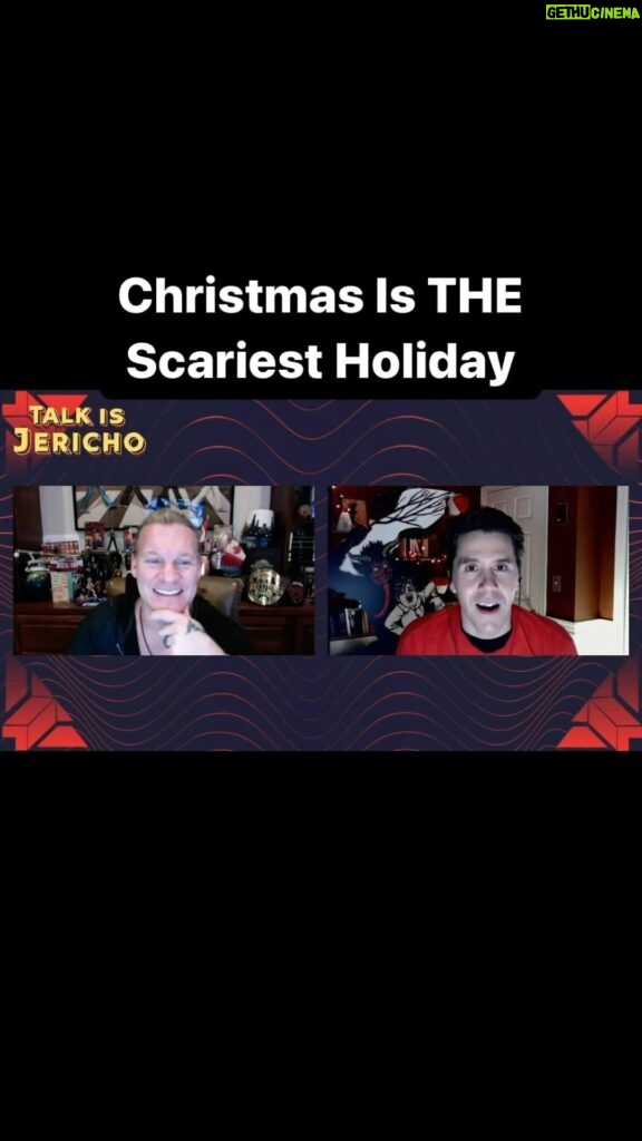 Chris Jericho Instagram - New holiday tradition - Christmas Ghost Stories! 🎄😱 #frightbeforechristmas #jeffbelanger #exploringlegends #christmas #santa #evergreen #monster #scary #horror #wrestling #prowrestling #aew
