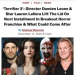 Chris Jericho Instagram - Looks like the cat o nine tails is out of the bag! Cant wait to begin filming this epic!! Who’s Stoked for #BurkeVsArt?? Bring it on @davidhowardthornton…. #Terrifier3 @damien_leone @laurenlavera @deadline @terrifier2_official Miles Township, Centre County, Pennsylvania