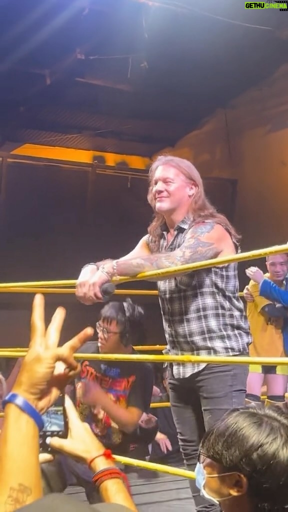 Chris Jericho Instagram - @chrisjerichofozzy showed up at a wrestling show in VIETNAM! What a surprise for @vietnam_prowrestling! Wild! 🤯 via nevergiveup27192 on TT 🎥 #ChrisJericho #TheOcho #DemoGod #Y2J #AyatollahofRocknRolla #Fozzy #FozzyRock #TalkisJericho @fozzyrock @talkisjericho #Jericholics #Lionheart #VPW #VietnamProWrestling #AEW #AllEliteWrestling