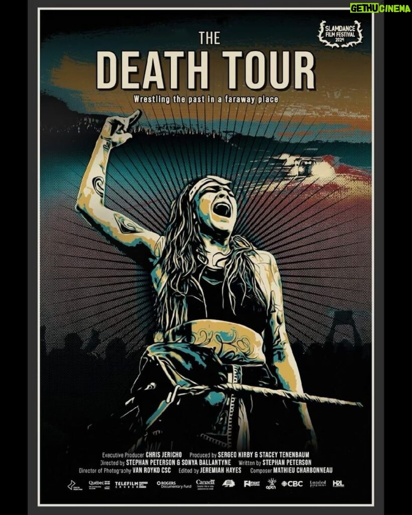 Chris Jericho Instagram - I am so excited to announce that #TheDeathTour documentary that I executive produced, has been named an official selection by the @slamdancegroup and will debut at the festival NEXT FRIDAY in Park City, Utah! Come join me! Each winter, when the lakes freeze over, a motley gang of professional wrestlers led by perennial promoter #TonyCondello, leaves #Winnipeg on a one-of-a-kind wrestling tour through remote Indigenous communities of Northern Manitoba. Wrestling insiders call it the ‘Death Tour’ - both for the physical hardships endured on the road and the emotional toll it takes on those who experience it. Famous for its star-studded alumni including @kennyomegamanx, @ratedrcope, @christian4peeps, @dr.luther & so many others, the trip offers wrestlers a rare taste of fame and a chance to see if they have what it takes to make it in professional wrestling. But it also provides hope and inspiration to the communities and the people who come to the shows. This deeply personal documentary travels through Canada’s frozen North and into the wrestlers’ minds as they battle the elements, each other, and the impacts of our colonial past. Go to slamdance.com for all ticket info! #Slamdance @deathtourdoc @h2lprod