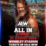 Chris Jericho Instagram - Following a record shattering UK debut at @wembleystadium this summer, All Elite Wrestling (@AEW) will return to Wembley in 2024 over the Bank Holiday on Sunday 25th August, #AEWAllIn London!!! It’s gonna be even CRAZIER than the first one! Get your tickets NOW at AEWtix.com!! Tickets are on sale now from £30! 🎟 https://www.livenation.co.uk/artist-all-elite-wrestling-1416841 Wembley Stadium
