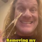 Chris Jericho Instagram - Removing my own stitches that were caused by the BRUTAL @aew Full Gear post-scrum attack! Watch until the end and let me know how I did….✂️ 🎥: @sierrairvinee #stitchremoval #stitches #wrestling #aew