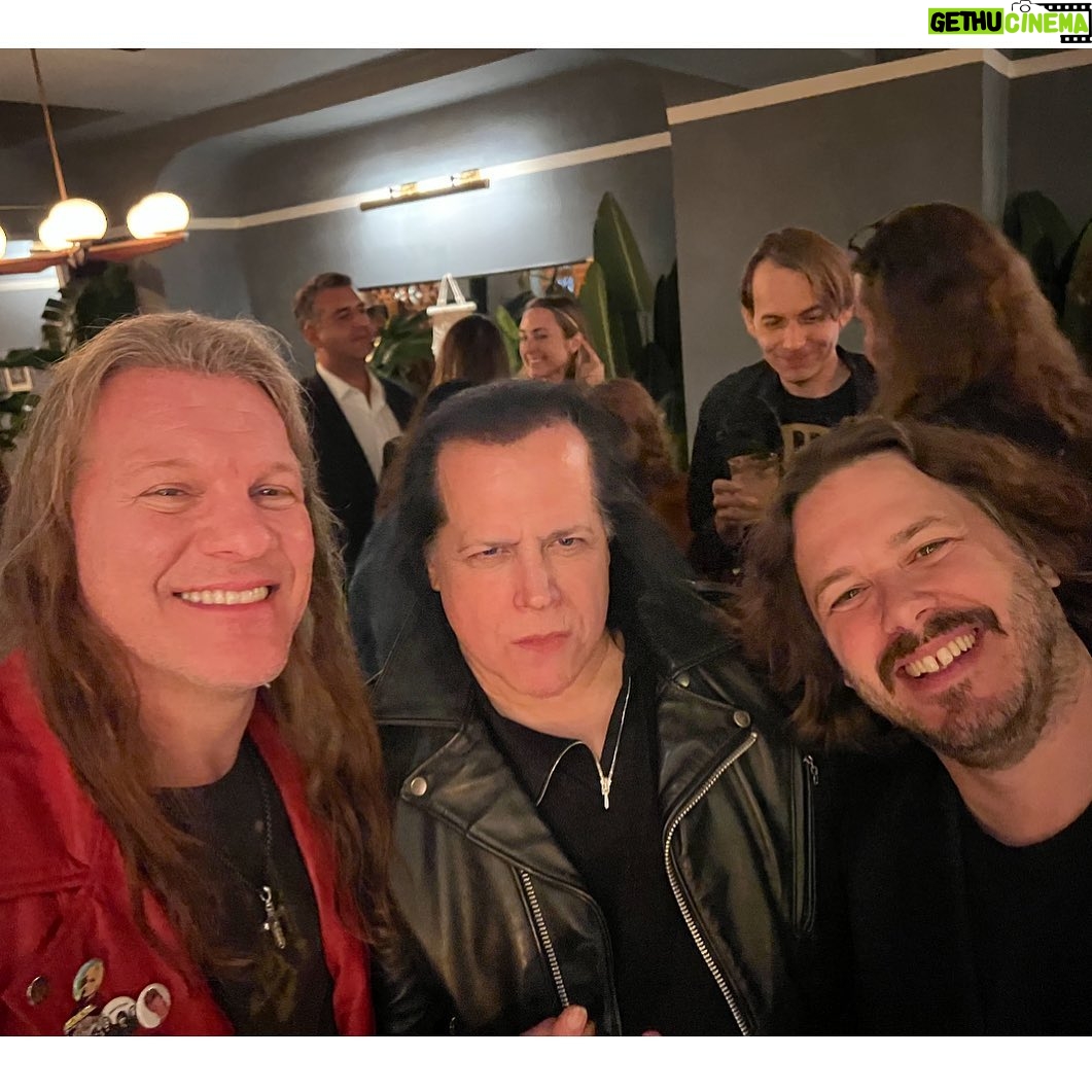 Chris Jericho Instagram - Jericho, @officialdanzigverotik & @edgarwright walk into a room….. Mirate