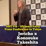 Chris Jericho Instagram – Watch until the end to see how the @ddt_prowrestling #UltimateParty23 Press Conference went in Tokyo…. hope @realtakesoup is ready for war. 

You can watch Ultimate Party 2023 LIVE on PPV at ➡️ https://www.wrestle-universe.com/en ⬅️ #LINKINBIO Tokyo,Japan