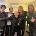Chris Jericho Instagram - Great hang with great friends last night in Nottingham, after the biggest @fozzyrock headlining show in history! Awesome seeing former @ironmaiden singer, current solo warrior and all around hilarious bloke @blazebayley again, along with former Fozzy guitar player, legendary metal producer and current @judaspriest guitarist @andysneap!! Lots of laughs and libations were had! #PriestMeetsMaiden #JudasMaidenPriest Nottingham, United Kingdom