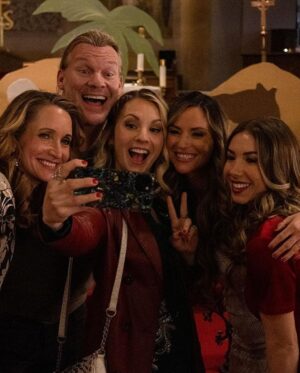 Chris Jericho Instagram - Great chat with my #CountryHearts costar @laniemcauley, live from Tokyo, on @talkisjericho NOW!  Lanie  plays my daughter in the #CountryHearts movies on @up_tv in the USA & @schearthome in Canada and we share stories from the set including working with horses, performing in character, shooting two films back-to-back with different directors and embracing the family values in the made-for-TV drama. We also talk about our characters (Lanie plays Tori and Chris plays Bones), crying on cue, and drawing from real life experiences to bring it all to life.  Plus, Lanie talks about her career as a child actress doing @barbie & #Bratz commercials, horror films, other Christmas movies, #TalladegaNights, her music career, hairstyles, falling in love during the pandemic & more on @spotify, @itunes and @applepodcasts NOW! @siriusxm @siriusxmfightnation