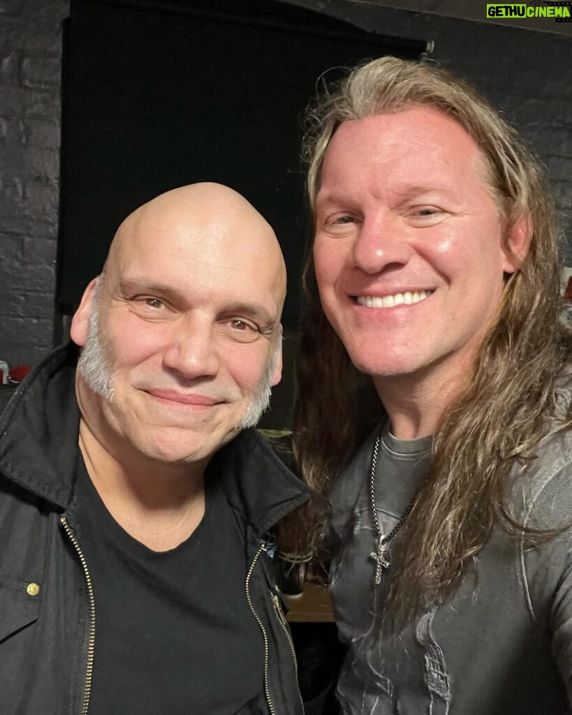 Chris Jericho Instagram - So great to see our mate @blazebayley, the voice of one of my favorite @ironmaiden albums #TheXFactor, at the @fozzyrock gig in #wolverhampton last night at @kkssteelmill! Blaze is such a sweet guy and an amazing singer and it was an honor to perform for him!! SPOILER ALERT- he’s going to our HUGE show in #Nottingham tonight! So buy your tix NOW if you don’t have your tix …get them now at fozzyrock.com !!! KK'S Steel Mill - Live Music