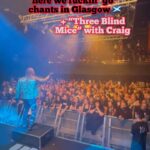 Chris Jericho Instagram - HOLY HELL, #Glasgow! What a night at @qmunion! From rocking our setlist to “Here we Fuckin’ Go” chants to “Three Blind Mice” with our new friend Craig, did we have a riot or what?! 🤘🏴󠁧󠁢󠁳󠁣󠁴󠁿 See you tomorrow, Newcastle! Last minute tickets and VIP at FOZZYROCK.com #fozzy #rockbands #glasgow Glasgow, Scotland