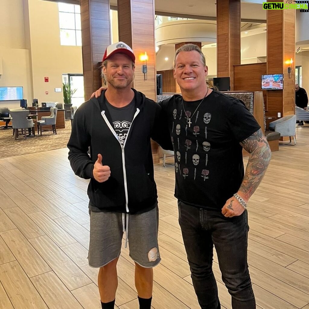 Chris Jericho Instagram - After 20 years, @nicnemeth has left @wwe and made his way to @njpw1972 AND @talkisjericho! #NicNemeth shares the story behind his New Japan Pro Wrestling debut (FYI-we recorded this before he made his debut with @tnawrestling) and how he managed to keep it a secret, getting his #WWE release after nearly 20 years and what the higher ups had to say about it. He recalls his time training at @ovwwrestling , learning from @stormwrestlingacademy and @chavoguerrerojr, how David Diggler turned into #DolphZiggler, and how he made the most of his record losses at WWE. He also breaks down his two WWE World Heavyweight title runs involving @ratedrcope & Alberto Del Rio respectively, and tells his crazy Money In The Bank briefcase story. Plus, Nic recalls Shawn Michaels’ feedback about his matches, the rise & fall of the #SpiritSquad, he shares his journey into stand-up comedy with his brother, @AEW star @ryrynemnem, the time he almost got his parents kicked out of a WWE show and more on @spotify, @itunes and @stitcherpodcasts NOW! @siriusxm @siriusxmfightnation Phoenix, Arizona