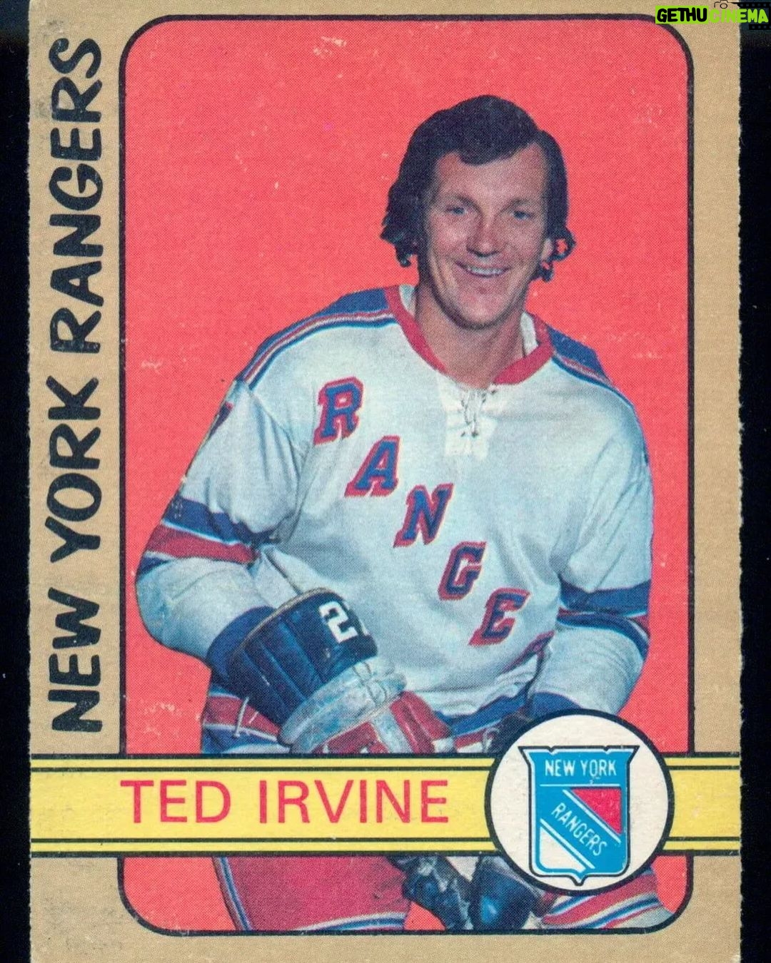 Chris Jericho Instagram - Great chat with the #BabyfaceAssassin and my dad #TedIrvine on @talkisjericho NOW! Teddy’s giving a play-by-play account of the @nyrangers 1972 @nhl Stanley Cup Playoff run! It was probably the biggest moment of his hockey career in New York, and he shares details and stories about his team’s incredible performance from beating @nhlblackhawks and @canadiensmtl to losing the Finals at home to @nhlbruins in 6 games. Teddy talks about the Rangers’ stacked lineup at the time which included goalies Ed Giacomin and Gilles Villemure, Billy Fairbarn, Rod Gilbert, Brad Park, Jean Ratelle, Rod Seiling, Pete Stemkowski, Walt Tkazcuk, and team captain, Vic Hadfield. He remembers what it was like to face Bobby Orr and Phil Esposito on the ice, and what it was like to prevent Boston from winning the Cup in their home rink! He also recalls his trade from LA to New York, negotiating his own contract, winning over the tough as nails New York fans, dressing for success, the prestige of playing in @thegarden, living in Manhattan in the early 70s and so much more! Check out this truly great show on @spotify and @applepodcasts NOW!, @siriusxm, @siriusxmfightnation Madison Square Garden- New York City