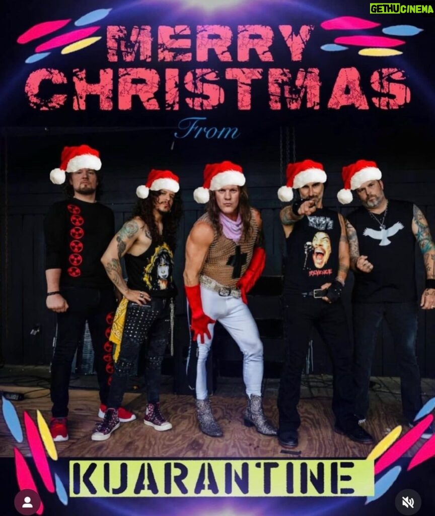 Chris Jericho Instagram - Merry Christmas from @kuarantine_official!!! Looking forward to seeing all of you in a few weeks on the @jericho_cruise, with a brand new setlist!! Let’s put the C in Cruise!! @sxmliveloud Norwegian Pearl