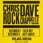 Chris Rock Instagram – Another show added Dec 3rd in San Diego @ Viejas Arena.  Presale starts tomorrow 10/27 & tickets go on sale 10/28. www.Ticketmaster.com @livenationcmdy @davechappelle