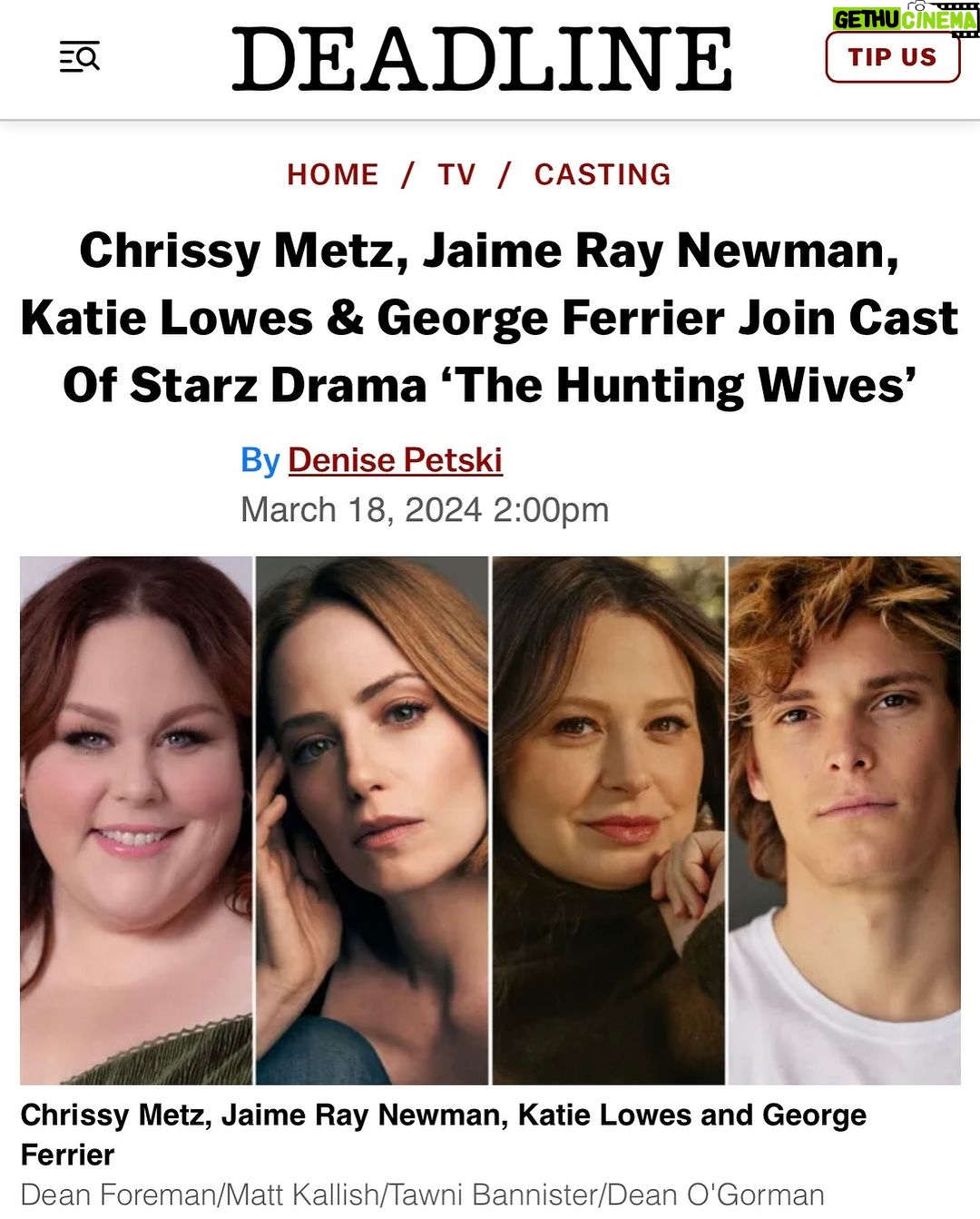 Chrissy Metz Instagram - I can’t wait for you all to meet Starr 🌟 #TheHuntingWives coming to @starz soon. So excited to join this cast!