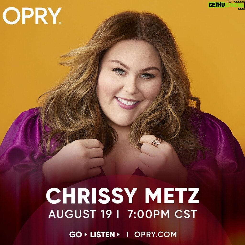 Chrissy Metz Instagram - I can’t wait to step back into the @opry circle on August 19th. There are two shows that evening, so get tickets to one of them & I’ll see you there! 💛 link in bio. Grand Ole Opry