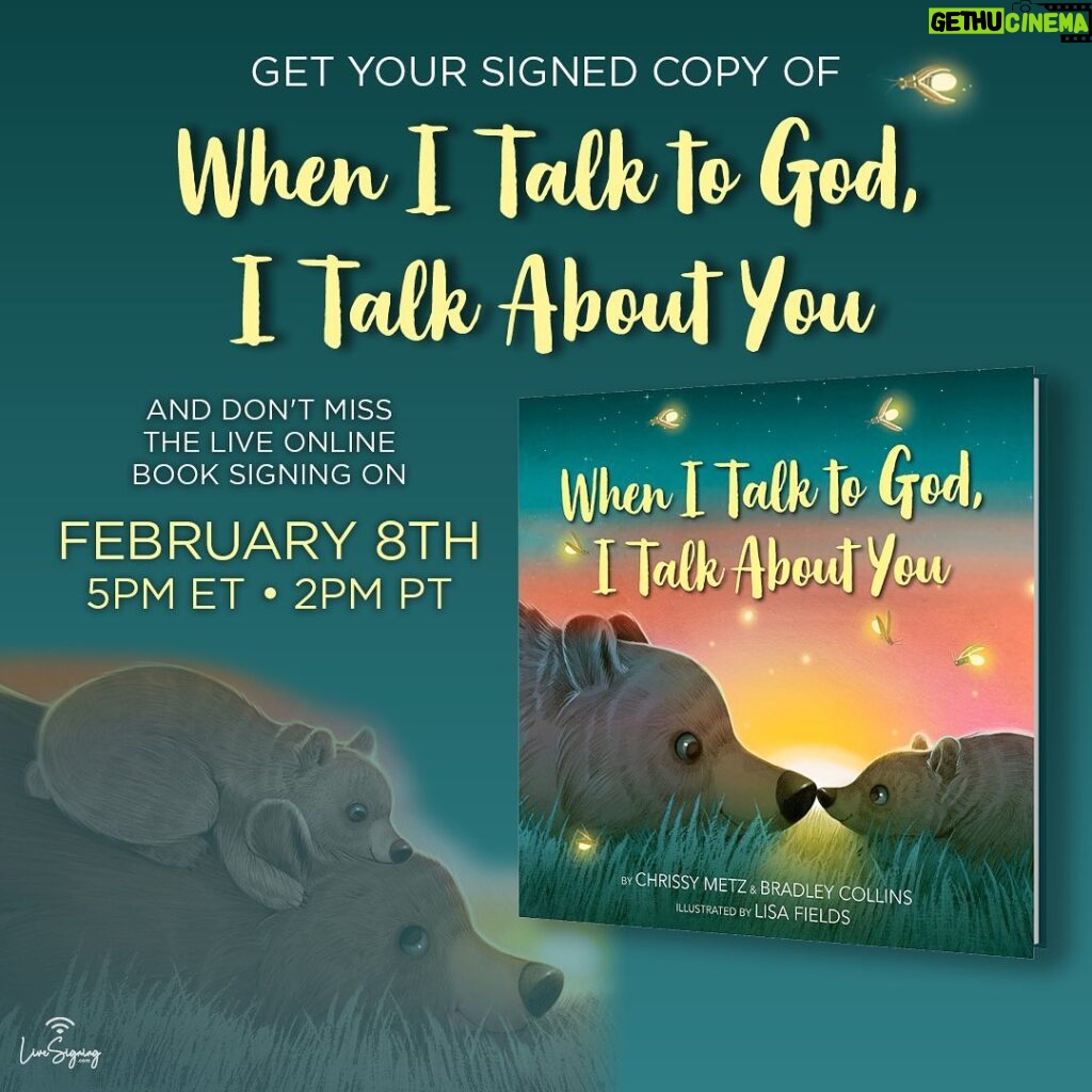 Chrissy Metz Instagram - TODAY! Who's coming to our LIVE virtual signing of 'When I Talk to God, I Talk About You'?! We'll be answering your questions and signing copies of the book. Pre-order your signed copy and join us at 5pm ET / 2pm PT: link in bio! 🐻🌅 @premierecollectibles