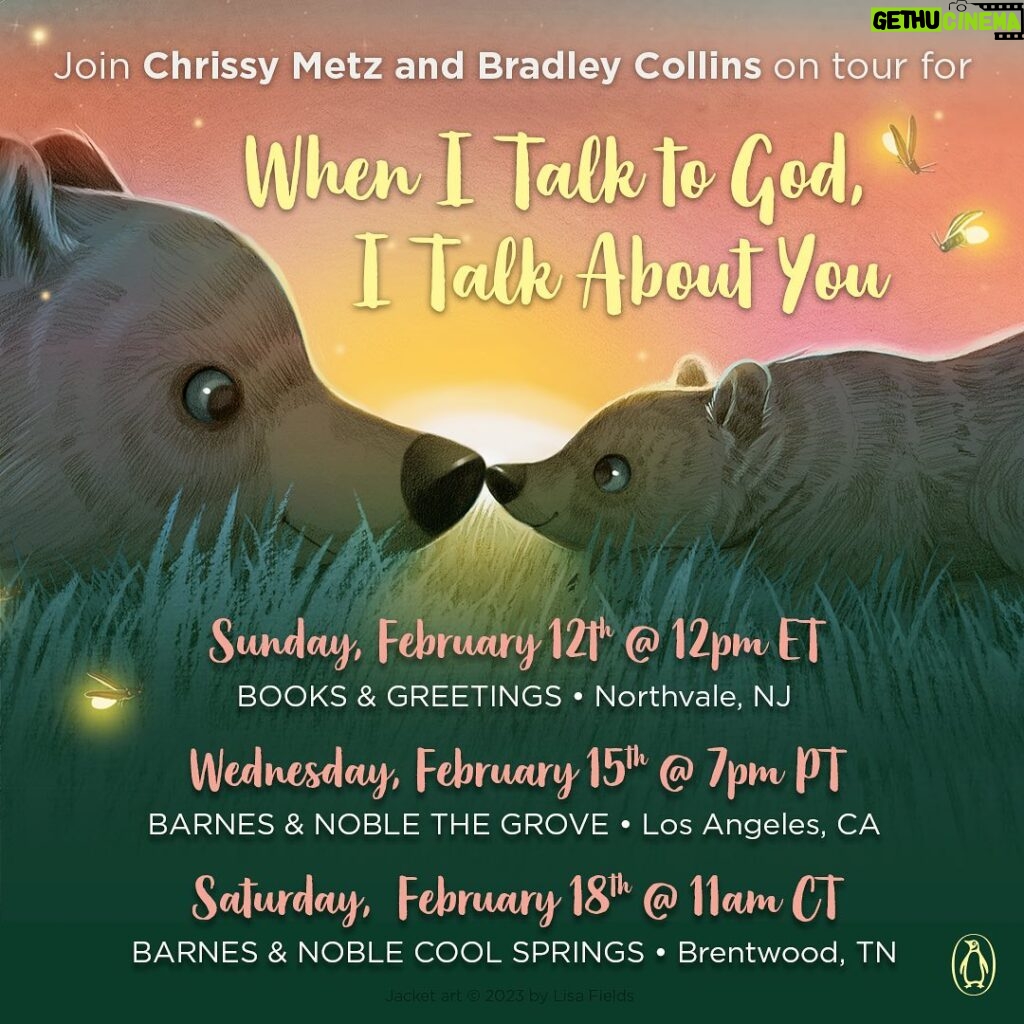 Chrissy Metz Instagram - We're going on BOOK TOUR!! We're kicking off with a VIRTUAL signing of 'When I Talk to God, I Talk About You' on Wednesday (2/8) - so you can all come! Then we'll be in NJ, Los Angeles, & TN! 🤗 More stops to be announced, so stay tuned!