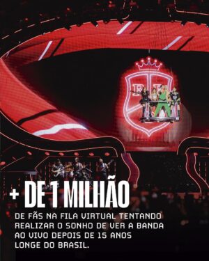 Christian Chávez Instagram - Foram 8 shows, mais de 440 mil corações juntos para celebrar uma fase da vida que deixou incríveis lembranças e todos magicamente se juntaram depois de 15 para criar novas memórias com o grupo que moveu e ainda move multidões. Rebelde não é só uma novela e RBD não é só uma fase. São sonhos sonhados por anos e anos e que agora se tornaram realidade. 

Ao longo dos estádios esgotados no Rio de Janeiro e em São Paulo, todos encontramos nossa criança/adolescente interior e fizemos as pazes com esse sonho, sentimentos e sensações que foram cultivados dentro de nós. Anahi, Dulce Maria, Maite, Christian e Christopher nos levaram para o dia 04/10/2004, quando o primeiro episódio de Rebelde foi ao ar e ouvimos a icônica música-tema pela primeira vez 🥹😭

Muito obrigado a quem acompanhou o grupo durante essa passagem pelo nosso país. Vocês fizeram história com a gente e com certeza a Soy Rebelde Tour no Brasil vai ficar nas lembranças dos nossos mexicanos favoritos para sempre ⭐️

Yo digo R, tu dices...❤️

📸: @irisalvesc
