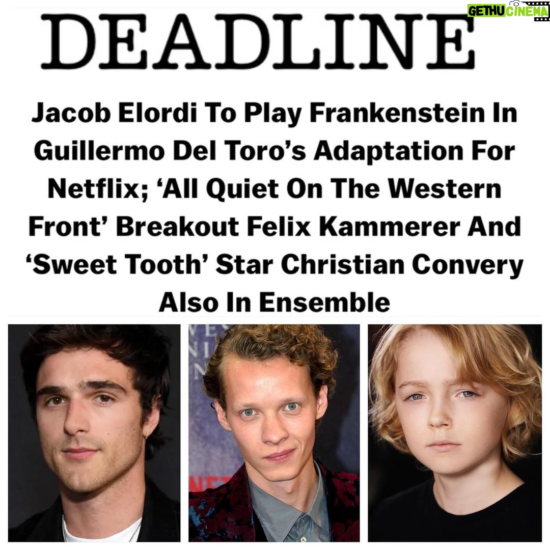 Christian Convery Instagram - Excited to finally share my new project in Guillermo del Toro’s “Frankenstein” !!!✨✨✨ @deadline @hkid DEADLINE